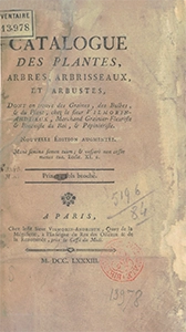 Catalogue des plantes