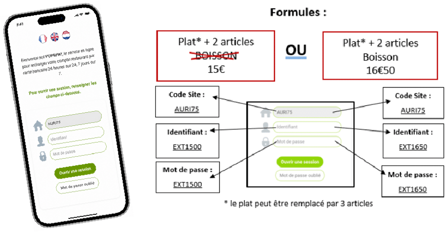 Formule Choisir sa formule pour les visiteurs